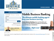 Tablet Screenshot of bankheritage.com